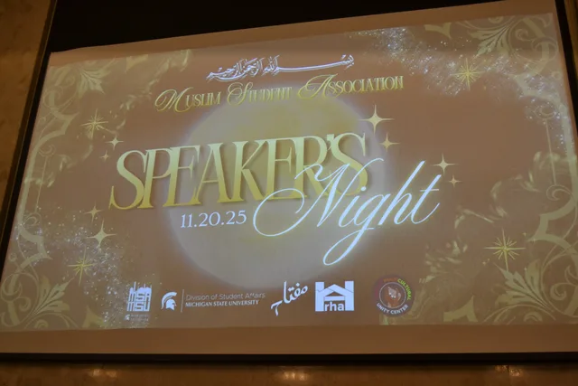 Speaker’s Night presentation on the event screen