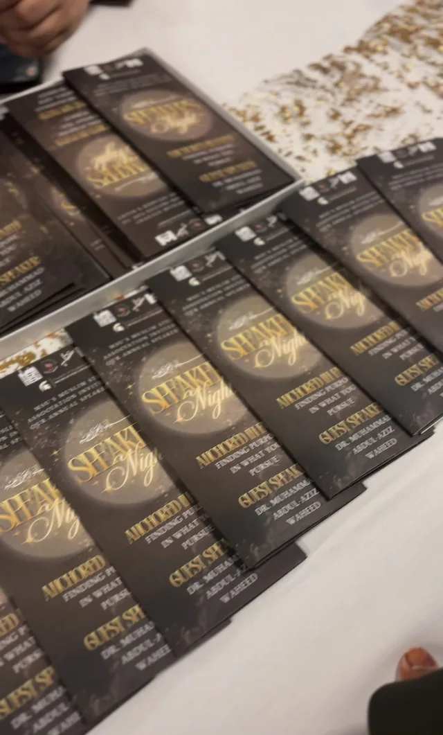 Printed programs for Speaker’s Night