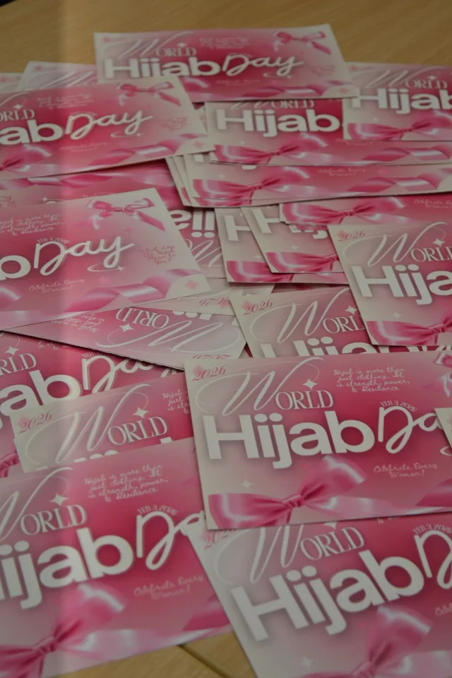 Pink World Hijab Day flyers